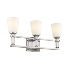 Load image into Gallery viewer, Rosalind Vanity Wall Light in Polished Nickel (3-Light).
