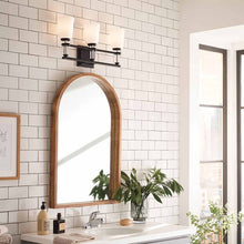Load image into Gallery viewer, Rosalind Vanity Wall Light in bathroom.
