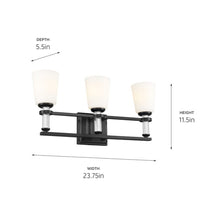 Load image into Gallery viewer, Rosalind Vanity Wall Light - line drawing.
