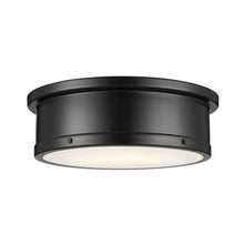 Load image into Gallery viewer, Serca Flush Mount Ceiling Light in Black (Large).

