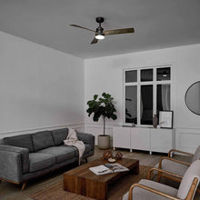 Load image into Gallery viewer, Spyn LED Ceiling Fan in living room.
