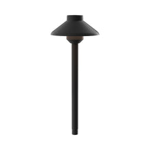 Load image into Gallery viewer, Stepped Dome LED Path Light in Black Textured (15-Inch).
