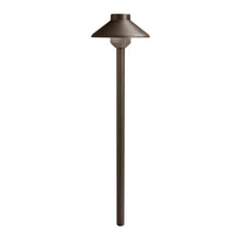 Load image into Gallery viewer, Stepped Dome LED Path Light in Textured Architectural Bronze (22.5-Inch).
