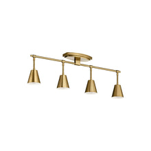 Load image into Gallery viewer, Sylvia Light Rail Light in Brushed Natural Brass (4-Light).
