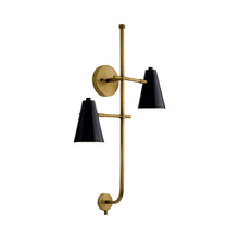 Load image into Gallery viewer, Sylvia Wall Light in Black Shade.
