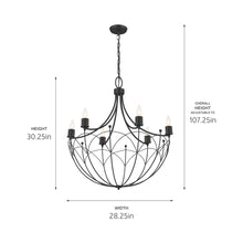 Load image into Gallery viewer, Topiary Chandelier - line drawing.
