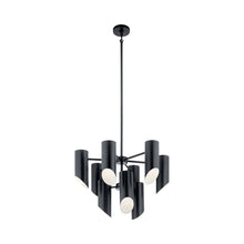 Load image into Gallery viewer, Trentino Chandelier in Black (9-Light).
