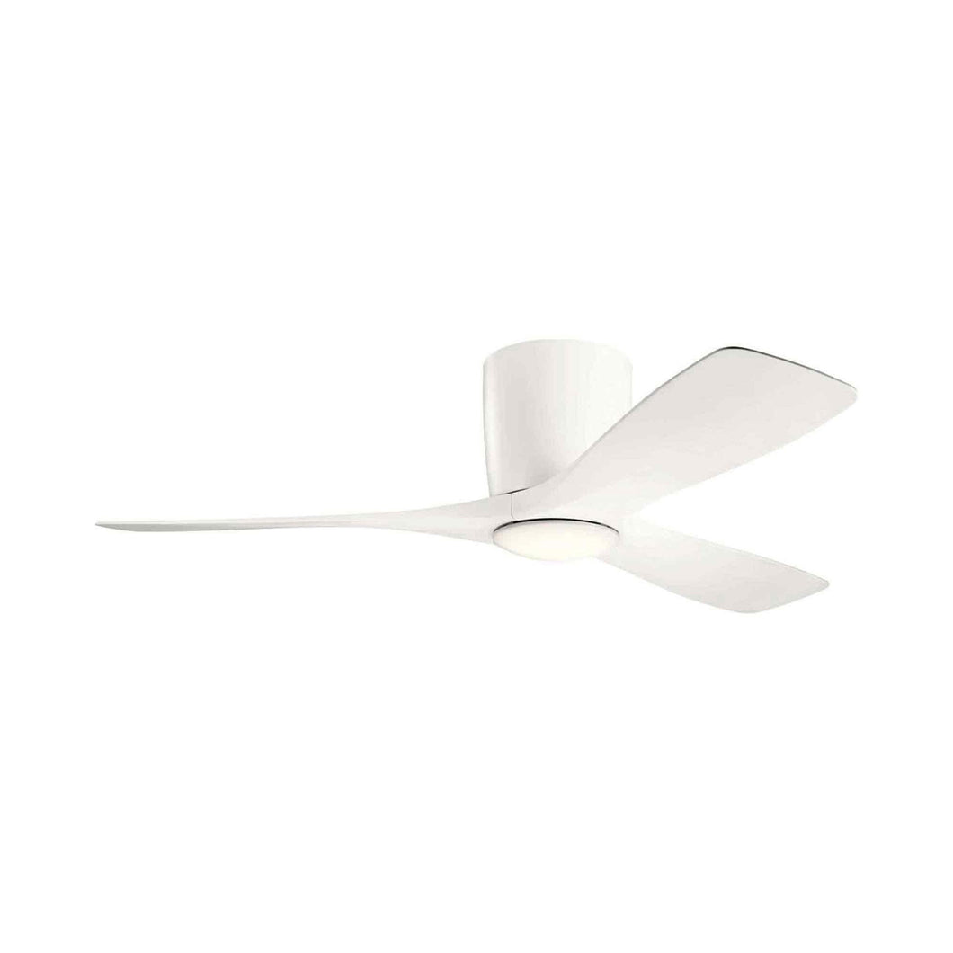 Volos LED Ceiling Fan in Matte White.