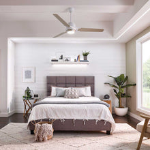 Load image into Gallery viewer, Zeus LED Ceiling Fan in bedroom.

