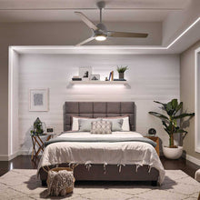 Load image into Gallery viewer, Zeus LED Ceiling Fan in bedroom.
