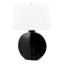 Load image into Gallery viewer, Kimball Table Lamp in Aged Brass/Black.
