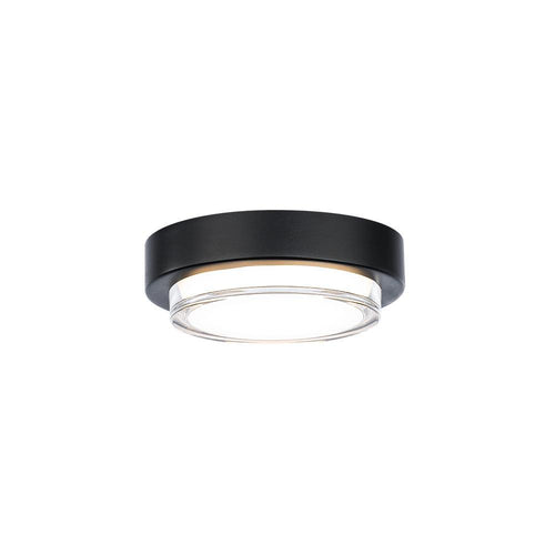 Kind Outdoor LED Flush Mount Ceiling Light in Black.