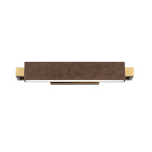 Load image into Gallery viewer, Kinsman LED Bath Vanity Light in Small/Warm Brown/Aged Brass.
