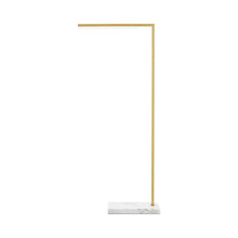 Load image into Gallery viewer, Klee LED Floor Lamp in Small/Natural Brass / White Marble.

