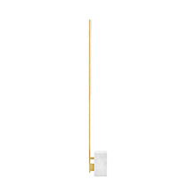Load image into Gallery viewer, Klee LED Floor Lamp in Large/Natural Brass / White Marble.
