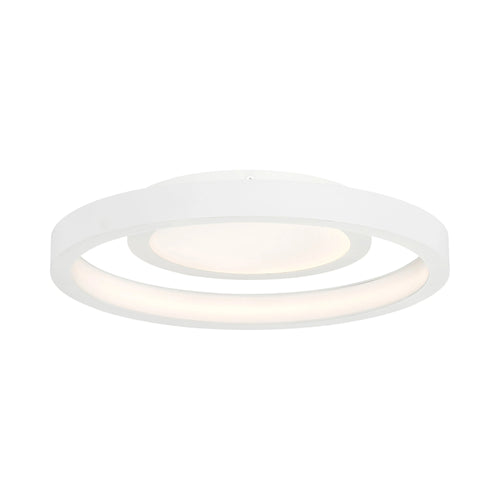Knock Out LED Flush Mount Ceiling Light in White.