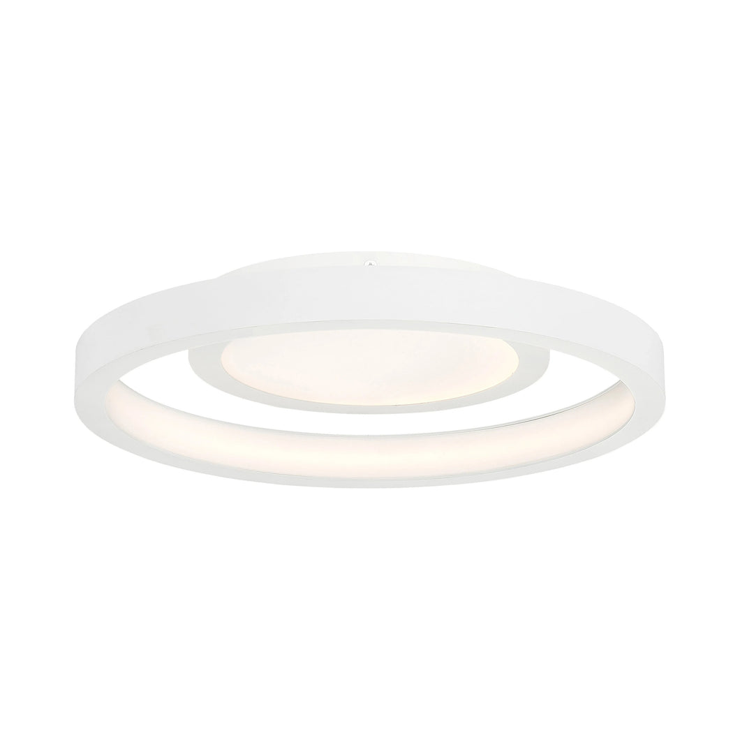 Knock Out LED Flush Mount Ceiling Light in White.