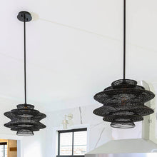 Load image into Gallery viewer, Kokoro Pendant Light in living room.
