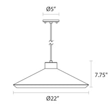 Load image into Gallery viewer, Koma Edo Pendant Light - line drawing.
