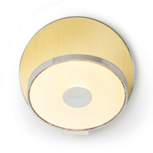 Load image into Gallery viewer, Gravy Hardwire LED Wall Light in Chrome and Brass.
