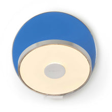 Load image into Gallery viewer, Gravy Hardwire LED Wall Light in Chrome and Matte Blue.
