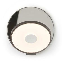 Load image into Gallery viewer, Gravy Hardwire LED Wall Light in Metallic Black and Chrome.
