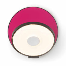 Load image into Gallery viewer, Gravy Hardwire LED Wall Light in Metallic Black and Matte Hot Pink.
