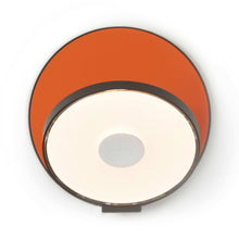 Load image into Gallery viewer, Gravy Hardwire LED Wall Light in Metallic Black and Matte Orange.
