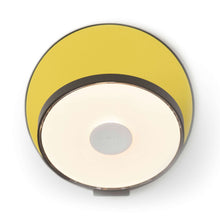 Load image into Gallery viewer, Gravy Hardwire LED Wall Light in Metallic Black and Matte Yellow.
