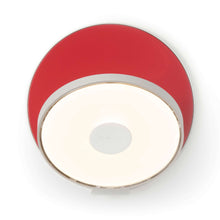 Load image into Gallery viewer, Gravy Hardwire LED Wall Light in Silver and Matte Red.
