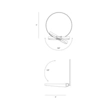 Load image into Gallery viewer, Gravy Hardwire LED Wall Light - line drawing.
