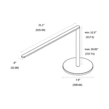 Load image into Gallery viewer, Lady7 LED Desk Lamp - line drawing.
