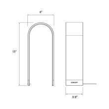 Load image into Gallery viewer, Mr. N LED Table Lamp - line drawing.
