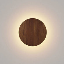 Load image into Gallery viewer, Ramen LED Outdoor Wall Light in Small/Oiled Walnut.
