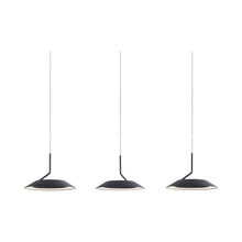 Load image into Gallery viewer, Royyo LED Linear Pendant Light in 3-Light/Matte Black.
