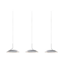 Load image into Gallery viewer, Royyo LED Linear Pendant Light in 3-Light/Silver.
