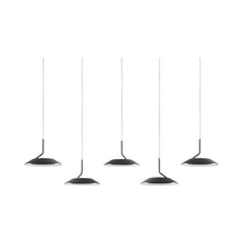 Load image into Gallery viewer, Royyo LED Linear Pendant Light in 5-Light/Matte Black.
