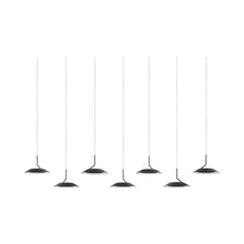 Load image into Gallery viewer, Royyo LED Linear Pendant Light in 7-Light/Matte Black.
