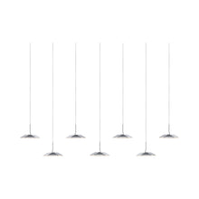 Load image into Gallery viewer, Royyo LED Linear Pendant Light in 7-Light/Chrome.
