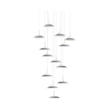 Load image into Gallery viewer, Royyo LED Multi Light Pendant Light in 13-Light/Silver.
