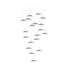 Load image into Gallery viewer, Royyo LED Multi Light Pendant Light in 19-Light/Silver.
