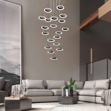 Load image into Gallery viewer, Royyo LED Multi Light Pendant Light in living room.
