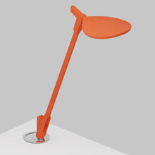 Load image into Gallery viewer, Splitty LED Desk Lamp in Matte Orange/Grommet Mount .
