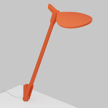 Load image into Gallery viewer, Splitty LED Desk Lamp in Matte Orange/Through-Table Mount .
