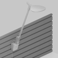 Load image into Gallery viewer, Splitty LED Desk Lamp in Silver/Slatwall Mount .

