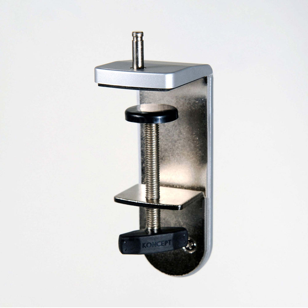 Two-Piece Desk Clamp in Silver.