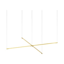 Load image into Gallery viewer, Z-Bar Cross LED Pendant Light in 24-Inch/Gold.
