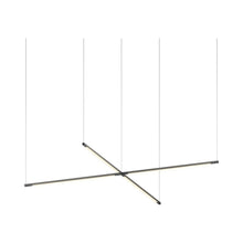 Load image into Gallery viewer, Z-Bar Cross LED Pendant Light in 24-Inch/Matte Black.
