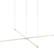 Load image into Gallery viewer, Z-Bar Cross LED Pendant Light in Detail.
