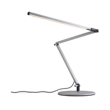 Load image into Gallery viewer, Z-Bar LED Desk Lamp in Metallic Black/Desk Base.
